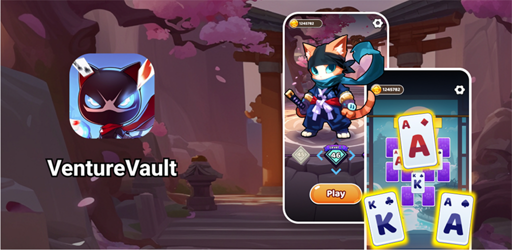 VentureVault Solitaire Game Screenshot
